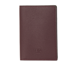 Fendi Logo Passport Holder, Leather, Burgundy, 7AS378APDR25810429, DB, 3*